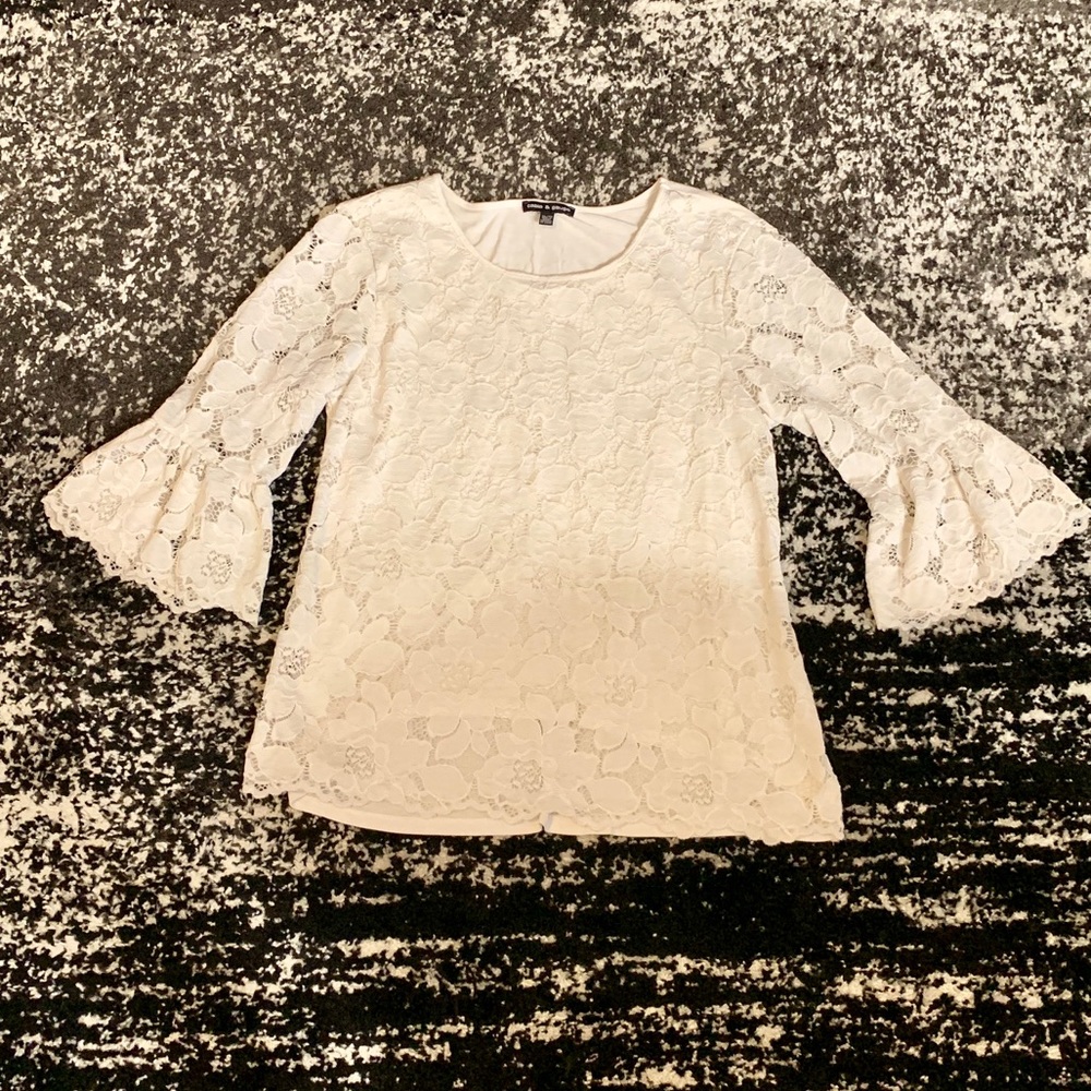 White Lacey Top